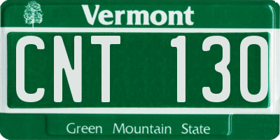 VT license plate CNT130