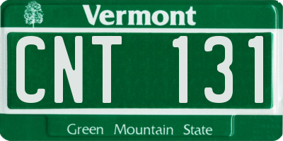 VT license plate CNT131