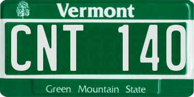 VT license plate CNT140