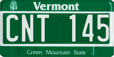 VT license plate CNT145