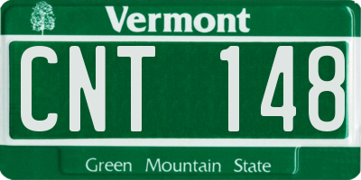 VT license plate CNT148