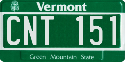 VT license plate CNT151
