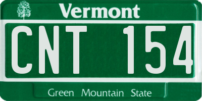 VT license plate CNT154