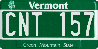 VT license plate CNT157