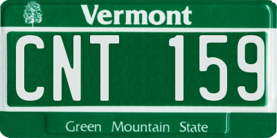 VT license plate CNT159