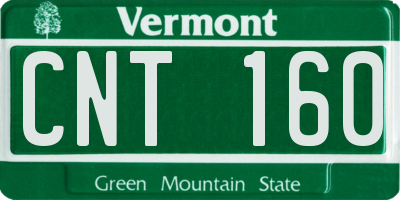 VT license plate CNT160