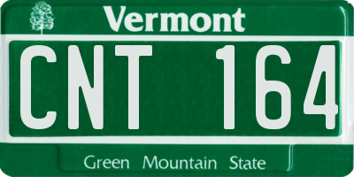 VT license plate CNT164