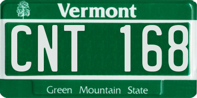 VT license plate CNT168