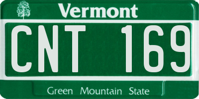 VT license plate CNT169