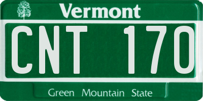 VT license plate CNT170