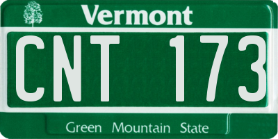 VT license plate CNT173