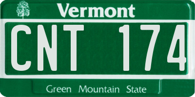 VT license plate CNT174