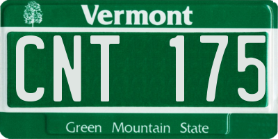 VT license plate CNT175