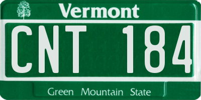 VT license plate CNT184