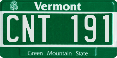 VT license plate CNT191