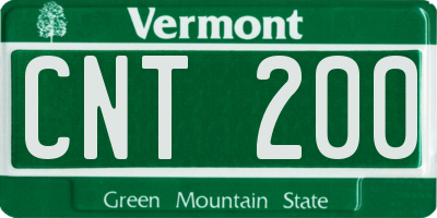 VT license plate CNT200