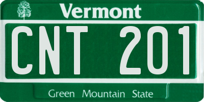 VT license plate CNT201