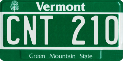 VT license plate CNT210