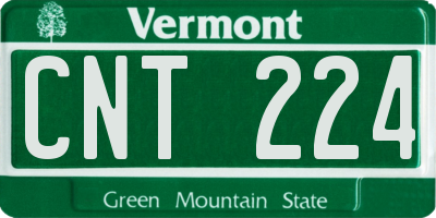 VT license plate CNT224