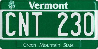 VT license plate CNT230