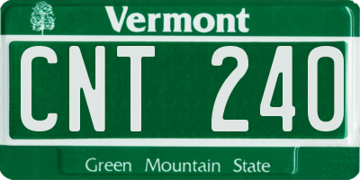 VT license plate CNT240