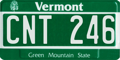 VT license plate CNT246