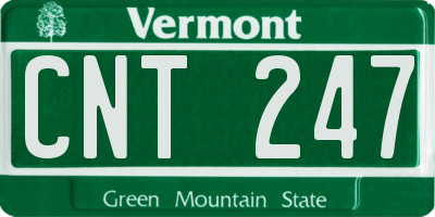 VT license plate CNT247