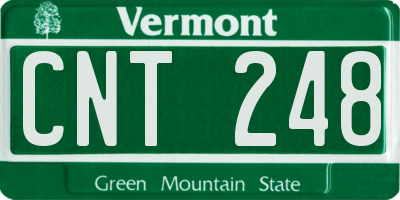 VT license plate CNT248