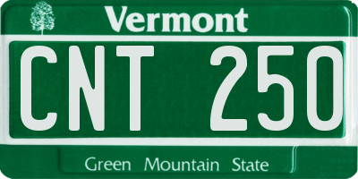 VT license plate CNT250