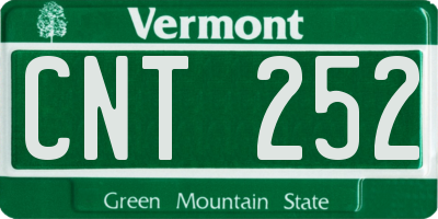VT license plate CNT252