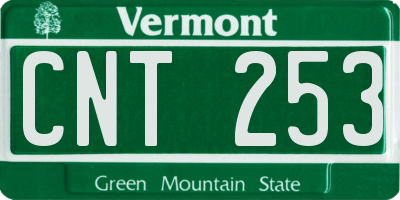 VT license plate CNT253