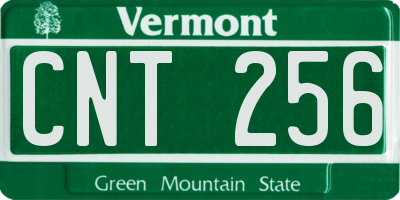VT license plate CNT256
