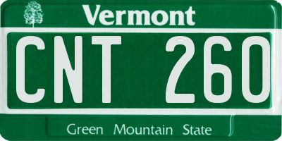 VT license plate CNT260