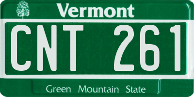 VT license plate CNT261