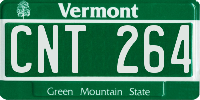 VT license plate CNT264