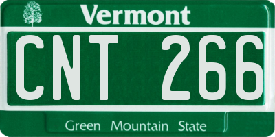VT license plate CNT266