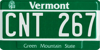 VT license plate CNT267