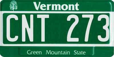 VT license plate CNT273
