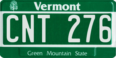 VT license plate CNT276