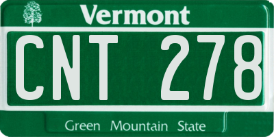 VT license plate CNT278