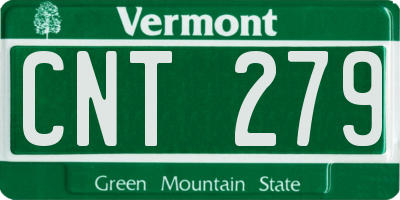 VT license plate CNT279