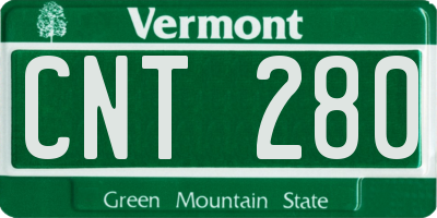 VT license plate CNT280