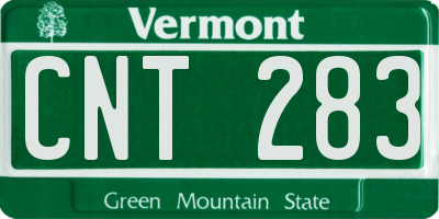 VT license plate CNT283