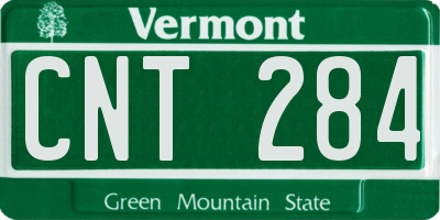 VT license plate CNT284