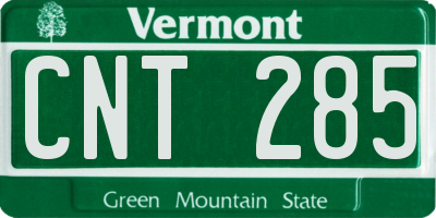 VT license plate CNT285