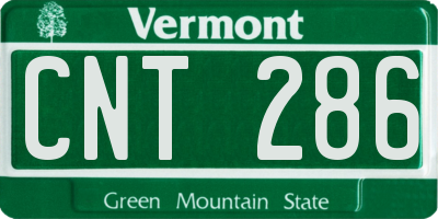 VT license plate CNT286