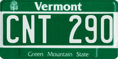 VT license plate CNT290