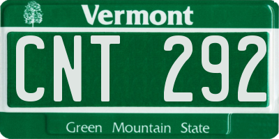VT license plate CNT292