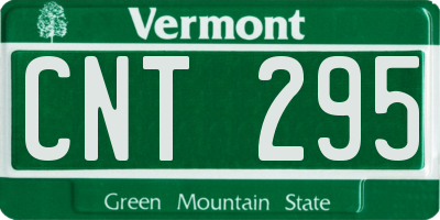 VT license plate CNT295