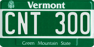 VT license plate CNT300